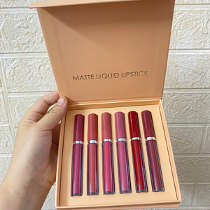 Kits de maquillage pour les lèvres, 6 pièces, cosmétiques, étiquette privée personnalisée, kits de rouge à lèvres liquide mat, vegan - Product Image 2