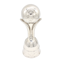 Trophée en métal argenté personnalisé pour la Ligue des Champions, conçu par un fabricant chinois, pour les matchs de football et de basketball