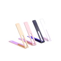 Support de téléphone magnétique invisible pliable et flexible avec support de bureau, accessoire de support de téléphone portable en métal réglable et portable