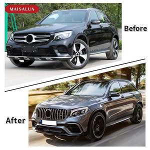 Auto Parts Front Bumper Diffuser &amp; Exhaust Tips Facelift GLC63 for Mercedes <strong>GLC</strong> X253 2015-2019 Exterior <strong>Tuning</strong> - Product Image 6