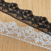 Nouvelle dentelle brodée de perles et de sequins, style tube, pour la mode, la décoration intérieure et les accessoires vestimentaires