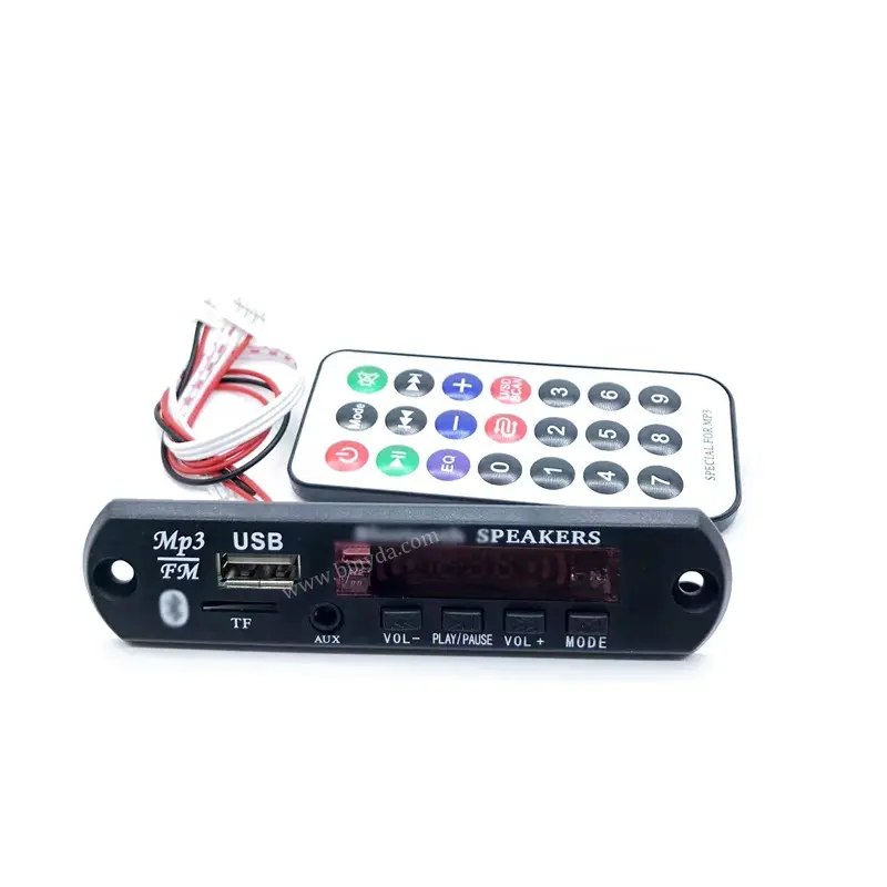 5V 12V MP3 Decodificador Placa MP3 Player Decodificador De Áudio Carro Kit Placa Rádio FM USB 3.5mm AUX Receptor