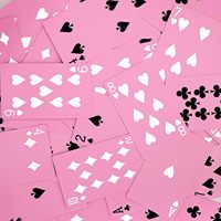 Vente en gros d'usine, cartes à jouer roses de luxe avec logo personnalisé, jeu de cartes roses durables, cartes de jeu sur le thème rose exquis
