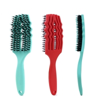 Nouvelle couleur bouclés démêler plié humide sec cheveux peigne séchage rapide style brosse à cheveux Salon incurvé évent démêlant brosse à cheveux