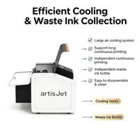 Imprimante UV à plat numérique artisJet YOUNG A4 pour l'impression UV LED sur toile, décoration murale, toile de fond de table, décoration