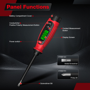 Testeur <span class=keywords><strong>de</strong></span> tension numérique sans contact AC/DC, tournevis détecteur haute tension avec affichage LED et fonction <span class=keywords><strong>de</strong></span> maintien des données pour batterie <span class=keywords><strong>de</strong></span> <span class=keywords><strong>voiture</strong></span> - Product Image 2