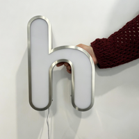 Lettres en acier inoxydable personnalisées avec éclairage frontal LED, enseigne publicitaire murale pour entreprise, logo, étanche IP65, garantie 1 an