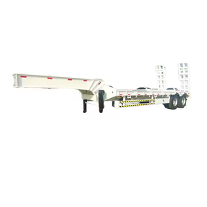 Zhongshengtianqi Heavy Duty Steel Lowboy Trailer Transport Machine Lowbed <b>Truck</b> Semi Trailer Mechanical Suspension 80 Ton - Product Image 1