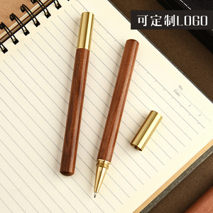 Stylo à bille en bois avec pointe en laiton, gravure de logo personnalisée, cadeau promotionnel d'entreprise - Product Image 1