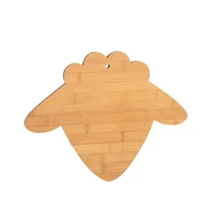 Factory price custom beautiful bamboo animals shape kitchen whole bamboo board customized traditional kitchenware