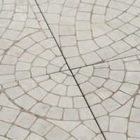 Mosaico de cerámica Vetri Ivory de 12x12 pulgadas con patrón de piedra blanca para decoración de paredes y pisos