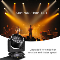 SHEHDS 19x15W Pixel RGBW LED Moving Head Stage Light DMX512 RDM App Control Motorized Zoom Wash DJ Disco Lighting with DMX512