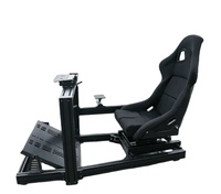Cockpit de Simulation de Course en Aluminium Anodisé Réglable Noir/Argent 4080 avec Profilé en Aluminium Playseat Simulateur