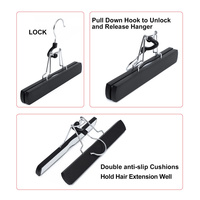 Sac de rangement suspendu pliable simple en PVC de haute qualité pour plusieurs perruques et extensions capillaires