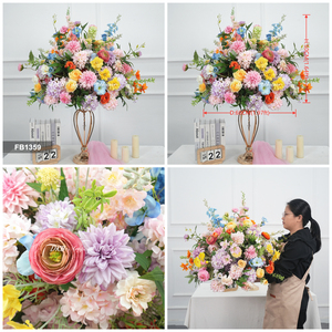 Real Touch Spring Colorful flower Ball Table decoration <b>Artificial</b> Floral ball Centerpiece Flower Ball - Product Image 3