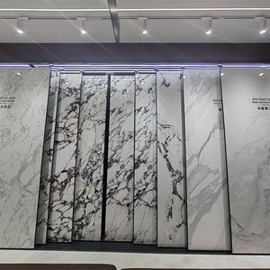 แผ่นพอร์ซเลน<span class=keywords><strong>ไท</strong></span>เทเนียมขัดเงาสีดำขนาด3200x800แผ่นพื้นสีเขียวสำหรับห้องครัว - Product Image 3