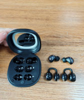 Nouveaux écouteurs sans fil TWS 2-en-1 2026 à clip d'oreille ouvert pour le sommeil, double casque intra-auriculaire avec miroir de maquillage LED et suppression du bruit ENC, écouteurs Bluetooth