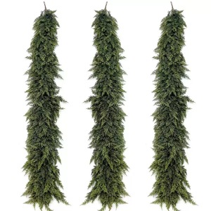 Ghirlanda Artificiale Verde Natalizia LINGKAI 1,8m, Realistica, in Cipresso e Pino Sempreverde, per Tavolo e Caminetto - Product Image 1