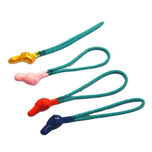 Tiradores de cremallera tipo U Lanke, cabeza de tracción de cuerda de punto con logotipo de plástico de goma para ropa al aire libre, deslizadores de cremallera de alta calidad - Product Image 1
