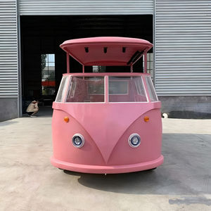 Chariot électrique rose à 4 roues multifonctionnel pour la vente de glaces et de restauration rapide, idéal pour les commerces de rue et les zones touristiques - Product Image 3