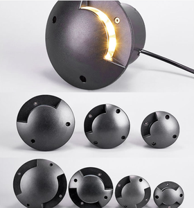 Lampe LED encastrée noire IP65 en aluminium pour terrasse, jardin, parc, place publique, sol et marches extérieures - Product Image 5