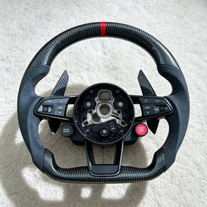 Volante de Fibra de Carbono para Audi R8 B8 B9 RS S3 A3 8V S4 S5 S6 S7 RS3 RS5 RS4 S5 A4 A5 <span class=keywords><strong>A6</strong></span> C6 A7 A8 Q3 Q5 Q7 RS3 B9 - Product Image 2