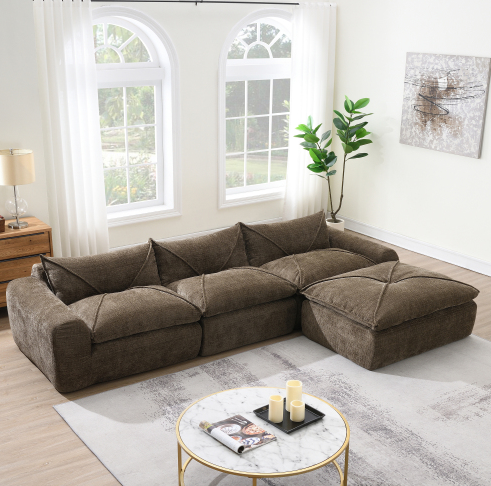 Marron + Chenille + 4 places