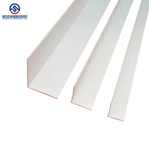 Perfil de ángulo L de esquina. Plástico Forma estándar PVC Ecológico 1 pieza Blanco Moderno Caja de envío Protectores de esquina Plástico
