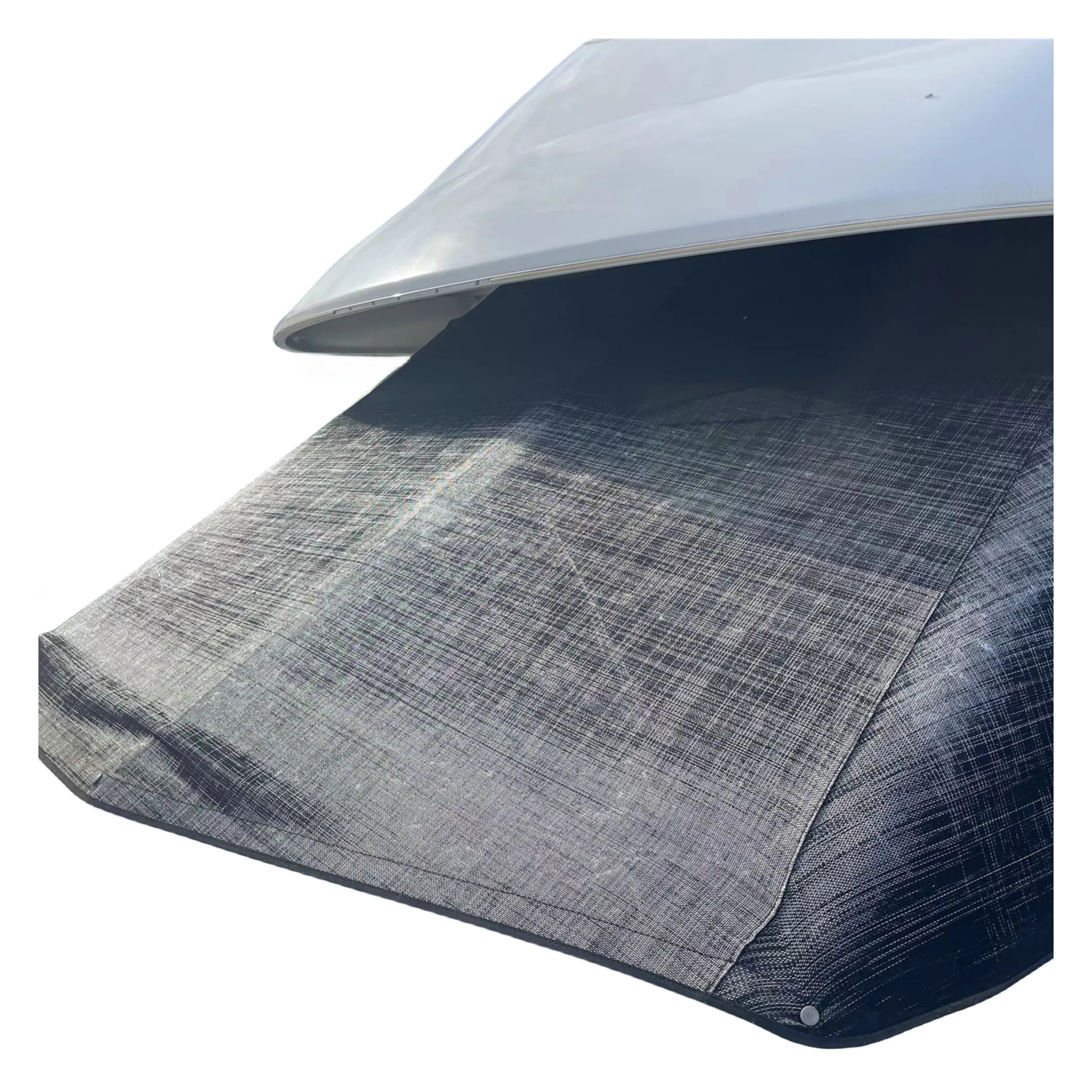 Tela de malha de poliéster revestida de PVC para para-brisa e janelas laterais de barcos, cor anti-UV e de alto rasgo