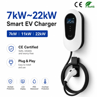 Caja de Carga para Vehículos Eléctricos CE IP65 7kW 32A, Estación de Carga Inalámbrica AC WiFi 4G 220v 240v para Vehículos de Nueva Energía BYD TIPO2