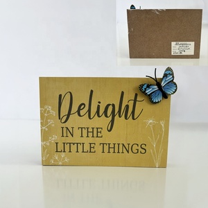 Nuevo Diseño Rústico <span class=keywords><strong>de</strong></span> Decoración <span class=keywords><strong>de</strong></span> Mesa <span class=keywords><strong>de</strong></span> Madera para Pascua, Decoración Ecológica para la Temporada <span class=keywords><strong>de</strong></span> Primavera, Letreros con Impresión UV, Color y Tamaño Personalizables - Product Image 6