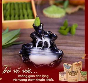 Eco Friendly Organic Eucalyptus Backflow <b>Incense</b> <b>Cones</b> Handmade Aromatherapy Long Burning Natural Aroma All-Season Vietnam - Product Image 5