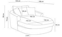 Vakuumkomprimiertes Schwammgefülltes Sofa-Bett Cord-Tagesbett in einer Box Effizienter Versand Modulares Sofa