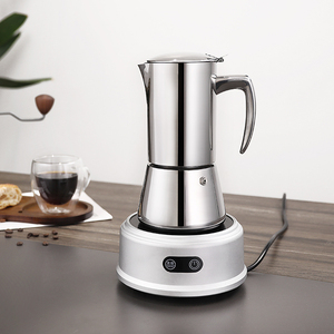HIGHWIN 3 tazas 6 tazas de acero inoxidable estufa <span class=keywords><strong>italiana</strong></span> Espresso <span class=keywords><strong>cafetera</strong></span> de inducción café Moka Pot - Product Image 2
