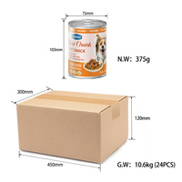 Nourriture humide pour animaux de compagnie OEM ODM, soupe aux morceaux de viande en sachet, collation nutritive pour chiens et chats, 375g