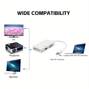 3 trong 1 Mini DP <span class=keywords><strong>DisplayPort</strong></span> để hdtv-tương thích VGA DVI <span class=keywords><strong>adapter</strong></span> Mini dp Cáp chuyển đổi cho MacBook Pro không khí mini <span class=keywords><strong>Displayport</strong></span> - Product Image 3