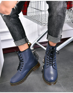 Stivali <span class=keywords><strong>da</strong></span> <span class=keywords><strong>Uomo</strong></span> Stile Britannico Martin in Pelle Taglie Grandi 35-48 Impermeabili Estivi Casual Invernali <span class=keywords><strong>da</strong></span> <span class=keywords><strong>Neve</strong></span> Caldi <span class=keywords><strong>da</strong></span> Esterno - Product Image 2