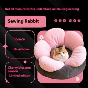 Klein Formaat Massief Vezel Huisdierennestmat Winter Warm Bed Voor Katten Diertechnisch Ontwerp Naaien Konijn Pluche Gewatteerde Hondennest - Product Image 2