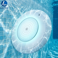 Lampe LED PAR56 pour piscine LanWo, nouvelle conception, 24W 35W, blanc chaud, blanc froid, RGB, 12V, IP68, étanche, lumière sous-marine