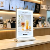 Boîte lumineuse de bureau LED ultra-mince, support d'affichage publicitaire rétroéclairé