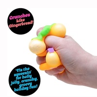   Jouet Squishy Bonhomme en Pain d'Épices en Caoutchouc EVA Unisexe pour Jeunes, Anti-Stress Sensoriel, Idéal Cadeau de Noël