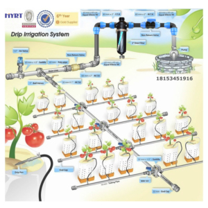 Système d'irrigation agricole, système d'irrigation <span class=keywords><strong>goutte</strong></span> <span class=keywords><strong>à</strong></span> <span class=keywords><strong>goutte</strong></span>, conception de système d'irrigation, autres systèmes d'<span class=keywords><strong>arrosage</strong></span>, tuyau d'irrigation <span class=keywords><strong>goutte</strong></span> <span class=keywords><strong>à</strong></span> <span class=keywords><strong>goutte</strong></span> en PE de 16 mm HYRT - Product Image 1