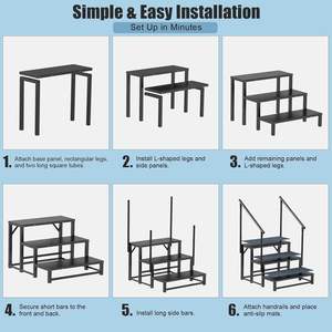 Escalones para RV con 2 Pasamanos, Escalones Resistentes de 4 Peldaños para Jacuzzi, Escalones Antideslizantes para <span class=keywords><strong>Spa</strong></span> Exterior para RV, Cámper, Remolque, Casa Móvil, Porc - Product Image 6