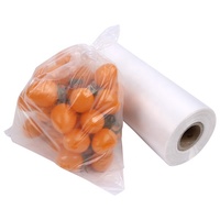 Fourniture d'emballages alimentaires en poly transparent, sacs plats pour produits de supermarché et légumes, sacs plats pour aliments en rouleau