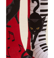 Chaussettes en coton de qualité artistique chat musical élégant meilleures chaussettes AB dépareillées pour hommes