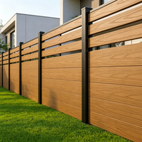 Clôture en composite bois-plastique (WPC) à motif en treillis, clôture d'intimité ventilée pour jardin extérieur, imperméable, anti-UV, durable