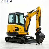 Excavatrice de 3 tonnes avec système hydraulique à haut débit assurant un cycle de travail rapide et une opération précise pour les travaux d'infrastructure