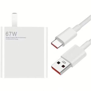 <b>Wall</b> Charger Block US/EU/UK <b>Plug</b> 67W Fast Charging Data Transfer <b>USB</b>-C Cable Charger Box for Phones - Product Image 1