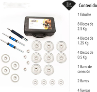 Haltère Haltère Poids Réglable Conception Réglable Haltères Ensemble Argent Hommes Shandong avec Carrycase Fer 2 en 1