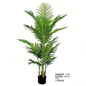 أشجار نخيل أريكا اصطناعية للديكور الداخلي والخارجي الحديث، تبدو حقيقية الملمس، مصنوعة من البلاستيك لغرفة المعيشة وحفلات الزفاف والمكتب والحديقة - Product Image 3